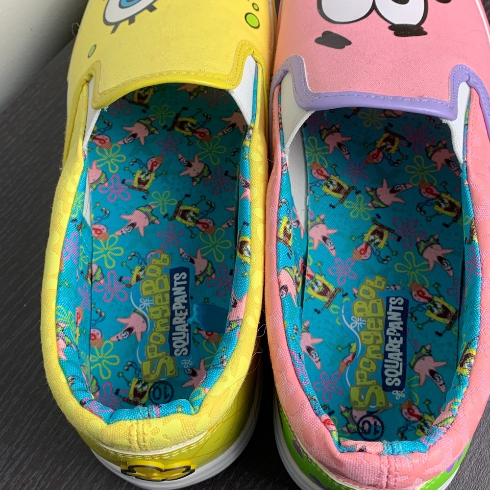 SpongeBob and Patrick Canvas Slip On Sneakers Size 10 - Picture 7 of 8